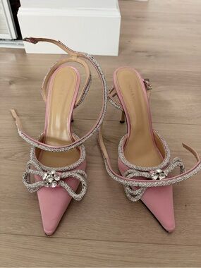 Mach & Mach Double Bow Slingback Pumps